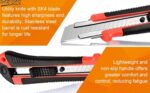 Worison 3pc18mm Heavy Duty Cutter Set with 30 Replacement Blades – Retractable, Compact Design for Extended Use in Office, Home, Crafting Etc - Image 7