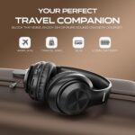 NB01 Lite Wireless Bluetooth Headphones 5.3 | Over Ear Headset with 40mm Drivers, Deep Bass, Noise Reduction, 12H Talktime, 10H Playtime, Built-in Mic, Foldable Design (Black) - Image 6