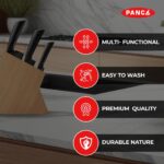 PANCA Knife Set of 3 with Cover, Stainless Steel Knives for Kitchen| Sharp Edge Cutting Chef Knifes for Chopping Vegetables, Fruits, Multipurpose Knife, Kitchen Tools(Set of 3, Black) - Image 4