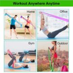 Natural Rubber Resistance Bands For Toning. Strength Training, Stretching, Physical Therapy, Pilates, Yoga Exercises Home Fitness Workouts For Men/Women (3 Bands Set - 6Ft Each) - Image 8
