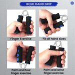Boldfit Hand Grip Strengthener with Foam Handle, Hand Gripper for Men & Women for Gym Workout Hand Exercise Equipment to Use in Home for Forearm Exercise, Finger Exercise Power Gripper Blue-Black - Image 5