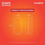 Halonix Polycarbonate Ovate 20W Yellow Wall Lamp Outdoor Led Bulkhead | Waterproof Outdoor Light | IP65 | Outdoor Waterproof Light for Garden and Bathroom (Warm White, Pack of 1), Warranty-2 Years - Image 4