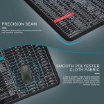Zerfa Extra Large (800x300x2mm) Extended Gaming Laptop Mouse Pad, Thick Non-Slip Rubber Base Desk Mat Keyboard pad for PC/Computer (Office Software English Shortcut Key Design) Black - Image 4