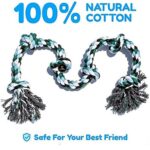 PSK PET MART Large Dog Rope Toys for Aggressive Chewers - Cotton Rope Dog Chew Toys for Tug of War and Training - Image 3