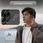 Amazon Basics Pro Series Wireless Noise Cancelling ANC Over Ear Headphone | Bluetooth Headset | USB Charging | 10 m Paring Distance | 74 Hours Battery Life | 40 mm Drivers | IPX4 Rated (Black) - Image 5