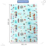 FIRSTCRY INTELLISKILLS Extra Large 6.5x4.5 ft Reversible Baby Play Mat for Babies,Animal Party Theme,Foldable Crawling Mat, Floor Mat for Baby & Toddlers,Anti-Skid, 0.6cm Thick, Multicolor, 1 Count - Image 4