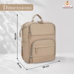 Infantso Premium Multifunctional Waterproof Diaper Bag For Mothers For Travel/Diaper Bags With Multi Compartments, Insulated Bottle Pockets, Hanging Strap, Anti-Theft Pocket, 27Lt Maternity Bag - Image 6