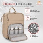 Infantso Premium Multifunctional Waterproof Diaper Bag For Mothers For Travel/Diaper Bags With Multi Compartments, Insulated Bottle Pockets, Hanging Strap, Anti-Theft Pocket, 27Lt Maternity Bag - Image 8