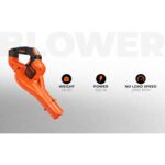 BLACK+DECKER GWC1820PCF-B1 18V Lithium-ion Cordless POWERCOMMAND™ Boost Leaf Blower, Runtime Upto 25 mins, Comes with with 1 Battery & 1 Charger, 209 km/h Blow Speed, Low Noise Design, Weight 1.7kg - Image 3