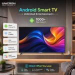 UNICRON TE 24” INCH HD Ready Android Smart LED TV, WiFi Enabled, 30W Sound Speaker, Built-in Apps Compatible (YouTube, Netflix, Prime Video), Mobile Screencast - Image 7