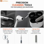 BonKaso 33-in-1 Cleaning Kit for Laptop, Keyboard, Earbuds & Camera, Magnetic Rotating Multipurpose Device Cleaner (Liquid NOT Included) with Brush & Dust Remover – White - Image 3