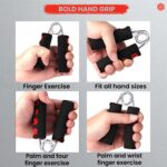 Boldfit Hand Grip Strengthener with Foam Handle, Hand Gripper for Men & Women for Gym Workout Hand Exercise Equipment to Use in Home for Forearm Exercise, Finger Exercise Power Gripper Red-Black - Image 5