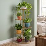 6 Potted Decorative Plant Stand | Anti-Rust Multi-Tier Stand for Indoor Outdoor Plants| Vertical Plant Stand for Living Room, Bedroom, Office Corner | Gamla Stand | Trendy Planter Rack | Size – 37x18 Inch (HxL) - Gold - Image 2