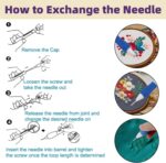 SHIVOM Punch Needle Kit for Beginners | Adjustable Embroidery Punch Pen with 3 Needle Sizes & 2 Threaders | DIY Embroidery, Sewing, Knitting & Rug Punch Tool (Felting Punch Needle Pen Blue) - Image 3