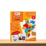 Happy Hands Map-o-graphy India with State Capitals and Flash Cards - Educational Toy for Boys and Girls - India Map Puzzle - Jigsaw Puzzle for Kids