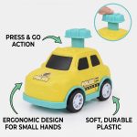 Press & Go Police Car Toy for Kids, Friction Powered Push and Go Mini Vehicle, Cartoon Police Car with Bump & Go Action, Educational Toy for Boys & Girls, Multicolor - Image 2