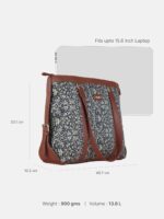 ZOUK Office Bag | Stylish Bags for Office Use | Laptop Bag 15.6 inch | Stylish Tote for Office Use | Purse for Women | Vegan Leather Handbag | Daily & Travel Use | - Image 6
