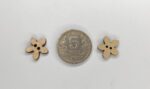 Ekta Enterprise Maple Wood Laser Cut Flower Fancy Wooden Button Dia. 15mm, 2 Holed Buttons for Clothing,Designer Collection of Ethnic Ware, Sewing, DIY Art and Craft Pack of 50 - Image 3