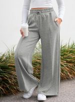 Q - RIOUS Women's Wide Leg Drawstring Relaxed Fit Trouser - Image 6