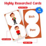 Fun Learn Opposites Flash Cards for Kids, Educational Learning Toy, Toddler Age - Image 3