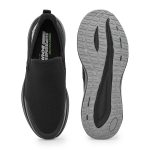 Red Tape Men's Walking Shoes Black Mesh TPU Round Toe Slipon - Image 5