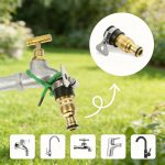 3-in-1 Brass Universal Tap Connector, Quick Connect Water Pipe Adapter, Pipe Connector for Tap 3/4 and 1/2 Inch, Durable and Versatile for Bathroom, Kitchen, Garden, Outdoor, Car Washing - Image 6