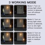 WIDEWINGS Plastic, Abs Solar Lights Outdoor with Motion Sensor with 3 Lighting Modes, Ground Mounting and Wall Mounting, Waterproof Outdoor Solar LED Light, Garden Light, Suitable for Garden (1 Pack) - Image 6