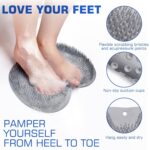 (1 pcs) Shower Foot Scrubber Mat Back Washer Back Exfoliating Bath Wash Pad Wall Mounted Slip Suction Cups Foot Scrubber for Use in Shower Cups Foot Cleaner for Men and Women - Image 4