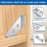 30PCS Universal Furniture Corner Connector, Small Metal Corner Brackets for Wood, Hardware Corner Brace Triangle Support Bracket, Angle Bracket L Brackets for Shelves Cabinet Drawer with 120 Screws - Image 3