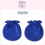 Baby Eli Cotton Newborn Mittens (Picot Wrist) Set of 6 for Baby Boys & Girls 0–6 Months | Soft and Cozy Unisex Infant Gloves | Assorted Baby Hand Gloves | Adjustable Scratch Protection - Image 6