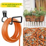 ecofynd Garden Hose Hanger, Heavy Duty Wall Mounted Watering Hose Holders, Portable Irrigation Hose Hanger, Garden Pipe Holder Hook (HOSE005-BLK) - Image 7