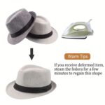 THE BOW TIE HOUSE Modern Dapper Fedora hat for Kids - Vintage Western Formal Style-Beige(1-6 Years) - Image 7