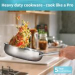 Hawkins Pro 18 cm Frying Pan, Triply Stainless Steel Fry Pan with Stainless Steel Handle, Silver (PSF18) - Image 2