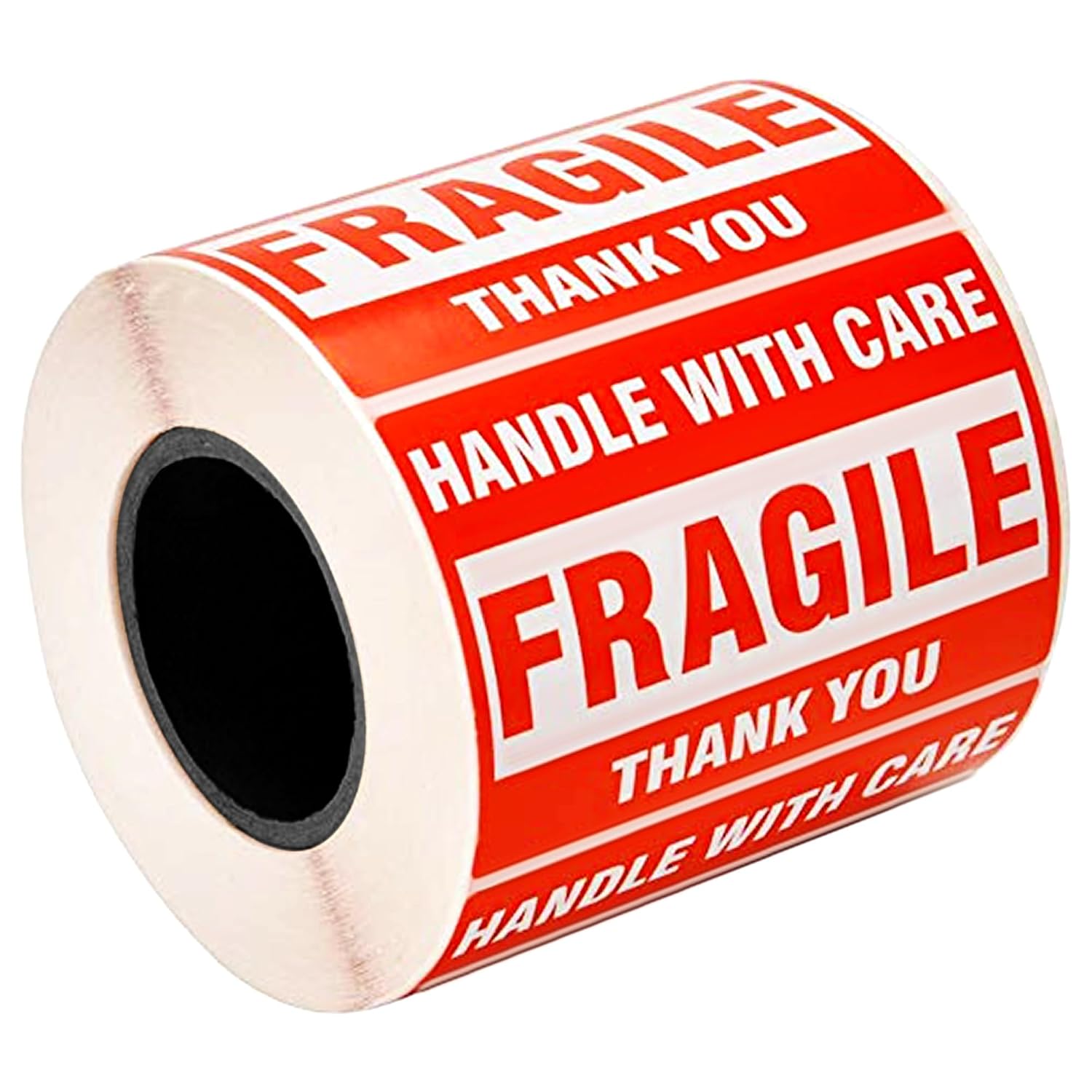 71QrNqsnxZL._SL1500_.jpg GLUN® Fragile Stickers Roll 60x40 mm, Paper Care Warning Stickers 300 Labels, Strong Adhesive Red Fragile Labels with for Shipping Packing of Goods and Moving - Image 1