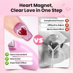 Bolt Bee 3-in-1 Magnetic Nail Art Pen Set, Cat Eye Gel Polish Magnet Tool with Heart, Round & Bar Tips, Professional Design Stick for DIY Manicure & Salon Use - Image 3