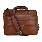 Leather World 15.6 inch Vegan Leather Professional Laptop Messenger Bag MacBook Office Bag Dual Compartment with Expandable Bottom Used Shoulder and Handbag for Men and Women