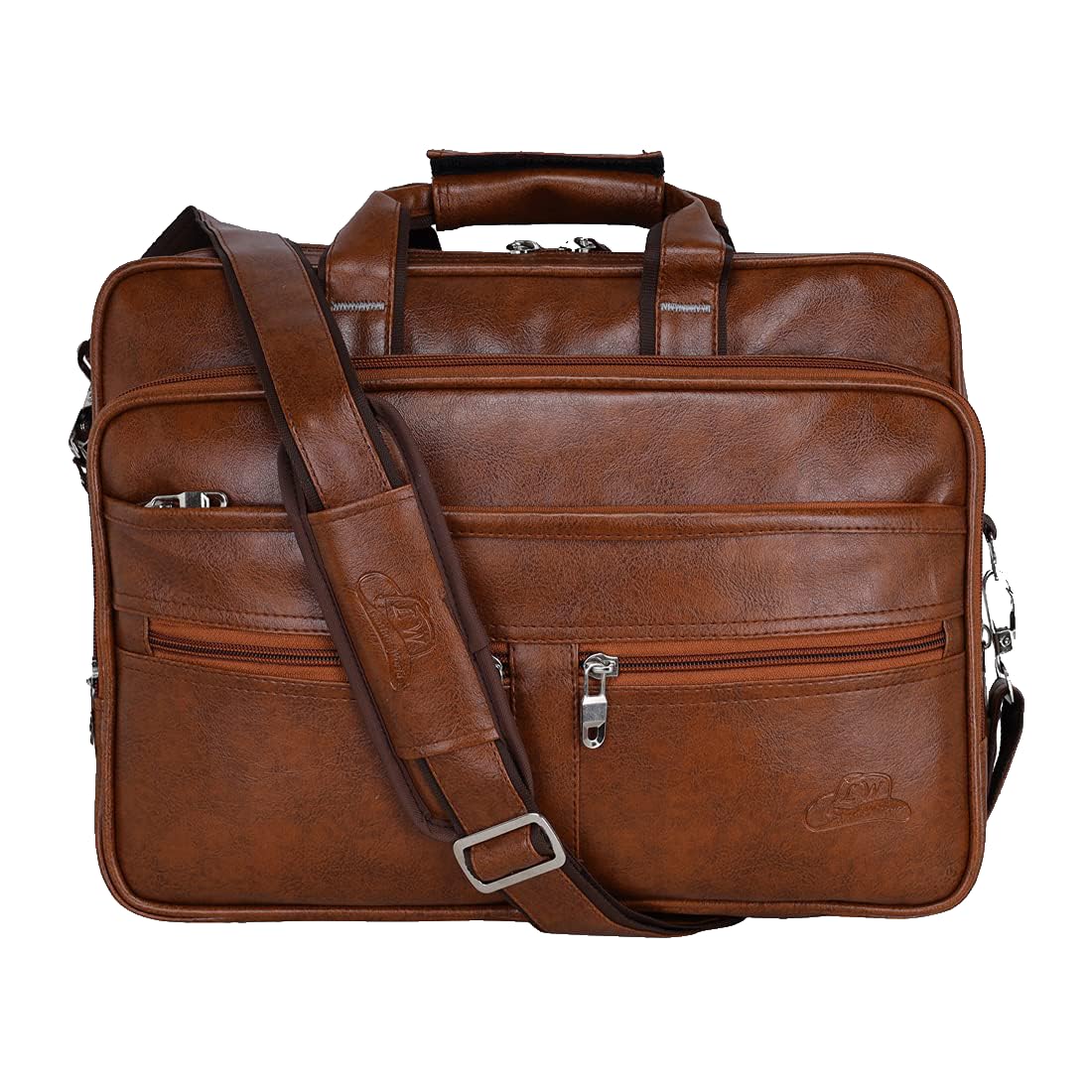 71R-24DKuSL._SL1100_.jpg Leather World 15.6 inch Vegan Leather Professional Laptop Messenger Bag MacBook Office Bag Dual Compartment with Expandable Bottom Used Shoulder and Handbag for Men and Women - Image 1