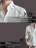 Leriya Fashion Men's Formal Button Down Shirt – Slim Fit Shirt's for Men | Textured Long Sleeve Polycotton| Business & Meeting Ready (Available in Plus Size) - Image 5