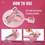 SLOVIC Adjustable Dumbbell 2.5kg pair |Dumbbells -Gym equipment for home workout | (2.5kg X 2) |Fitness Gym Dumbbells| Anti Skid dumbles | Dumbell Weights,Acrylonitrile Butadiene Styrene (ABS),Pink - Image 4