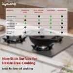 Lifelong Cast Iron 2-in-1 Dosa Tawa & Grill with Wooden Spatula (30cm) | Double-Sided Tawa/Pan for Roti, Dosa, Chapati, Fish & Steak | Naturally Nonstick, Gas & Induction Cookware | Reversible Cooking - Image 9