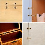NIHUIFDPY 10 Pcs 8mm Hidden Brass Barrel Hinges, 180 Degree Concealed Invisible Hinge with Screws for Small Wooden Jewelry Box, DIY Crafts and Mini Furniture Hardware - Image 7