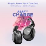 boAt Nirvana Eutopia Bluetooth Headphones with Head Tracking Function, Spatial Audio,20 HRS Playtime, ENx™ Tech, ASAP™ Charge, Hearables App(Android & iOS Compatible)(Primia Black) - Image 7