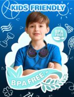 iClever Kids Wired Headphones with LED Light, 85dBA Safe Volume Kids Headphone with Cord, Stereo Sound Foldable Adjustable, USB C Kid Headphones for School/Boys/Girls/iPad, Blue Black - Image 7