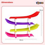 Toyshine Racer Ramp Toy With 4 Cars, 4 Ramps And Race Track For 1, 2, 3 Toddlers, Boys & Girls Educational Vehicle With Figures - Image 5