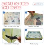 BabyPro 5mm Reversible Baby Playmat, 6 x 5 ft Foldable Mat, Play Trails | Waterproof, BPA-Free XPE Foam, Non-Toxic Bounce-Back Cushion, XL - Image 4
