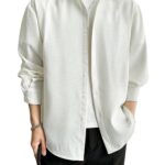 Leriya Fashion Men's Formal Button Down Shirt – Slim Fit Shirt's for Men | Textured Long Sleeve Polycotton| Business & Meeting Ready (Available in Plus Size)
