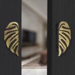 Indeed Antique Finish Brass Door Handle Set for Home,Lemoni Leaf Shape Pull Handle/Home Decor/Glass Door Pull Handle/Door Hardware(160 MM, Pack of 2) - Image 4