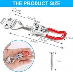 Heavy Duty Toggle Clamp Latch, Adjustable Quick Release Draw Latch with Lock Hole, 330lbs Holding Capacity for Tool Box, Cabinet, Door, Case, Lid, Woodworking Jig & IndustrialEquipment (4) - Image 2