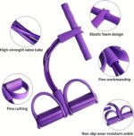 Multifunction Tension Rope, 6-Tube Elastic Yoga Pedal Puller Resistance Band, Natural Latex Tension Rope Fitness Equipment, for Abdomen/Waist/Arm/Leg Stretching Slimming Training - Image 2