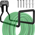 NYALA 1 Pcs Heavy Duty Black Garden Hose Hangers – Outdoor Water Hose Storage Holder & Wall Mount Hose Reel Stand (Rust-Resistant, Easy Install) - Image 2
